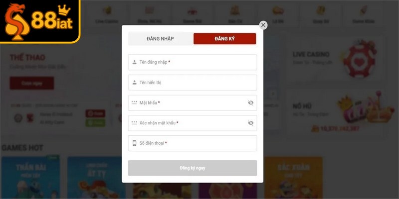 Quy trình đăng ký tài khoản 88I hoàn toàn miễn phí cho newbie